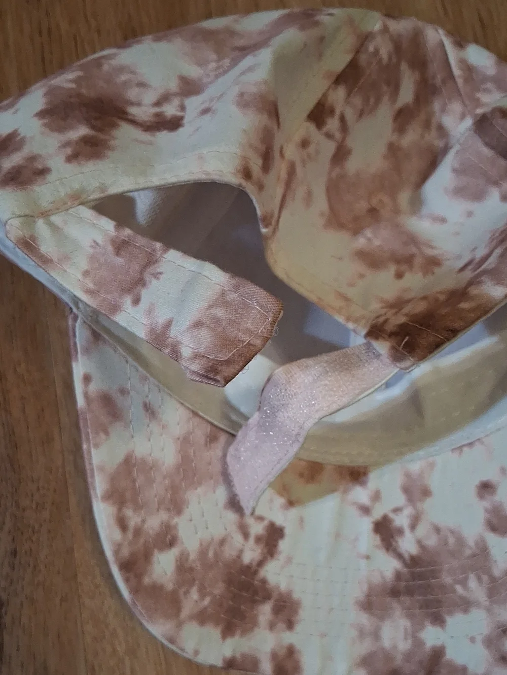 Tie-Dye Baseball Cap in Pink and Cream